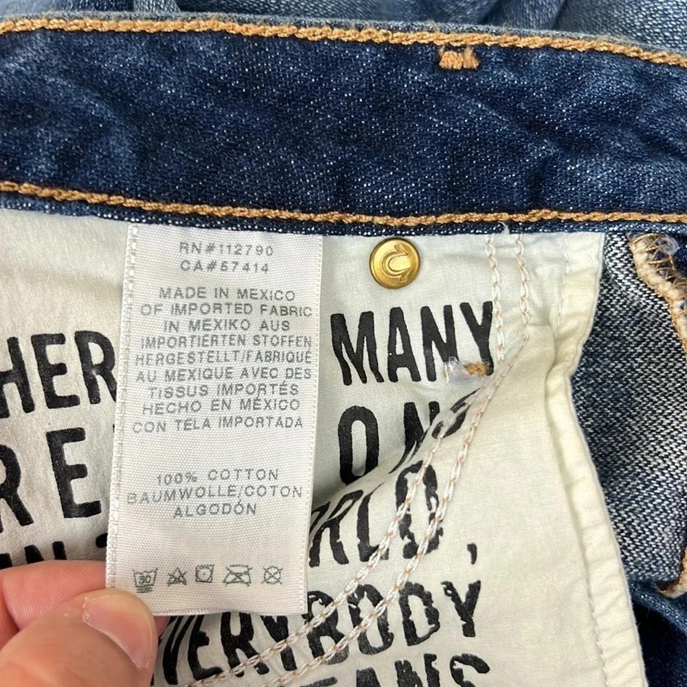 New True Religion Joey Low Rise Flare Flap Pockets Jean Size 27 - Picture 7 of 15